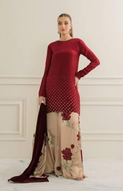 Lulusar Silk Dress With Silk Dupatta 2025