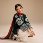 Black Embroidered 3-Piece Lawn Suit for Women - Image 3
