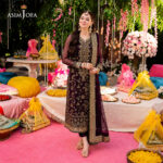 Asim Jofa Embroidered Chiffon Unstitched 3pcs - Image 2