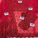 Maria B Couture Red Saree - Image 6