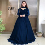 Solid Black Long Flair Anarkali Set With Dupatta - Image 3