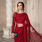 Maria B Couture Red Saree