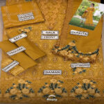 Zarqash Lawn Chikankari yellow - Unstitched - Image 3
