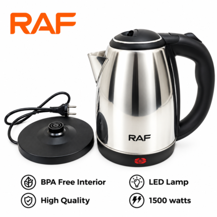 Automatic Electric Kettle 2Liter Stainless Steel & Cordless 1500W