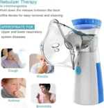 Portable Mesh Nebulizer Machine for Adults & Kids | Rechargeable Medicine Inhaler Nebulizer for Breathing Relief, Cough, Asthma | Masks for Kids & Adults - Image 2